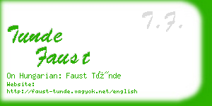 tunde faust business card